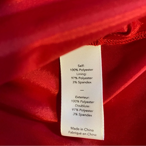 Likely One-Shoulder Red Pleated Mini Dress Sz 0 - Picture 6 of 7